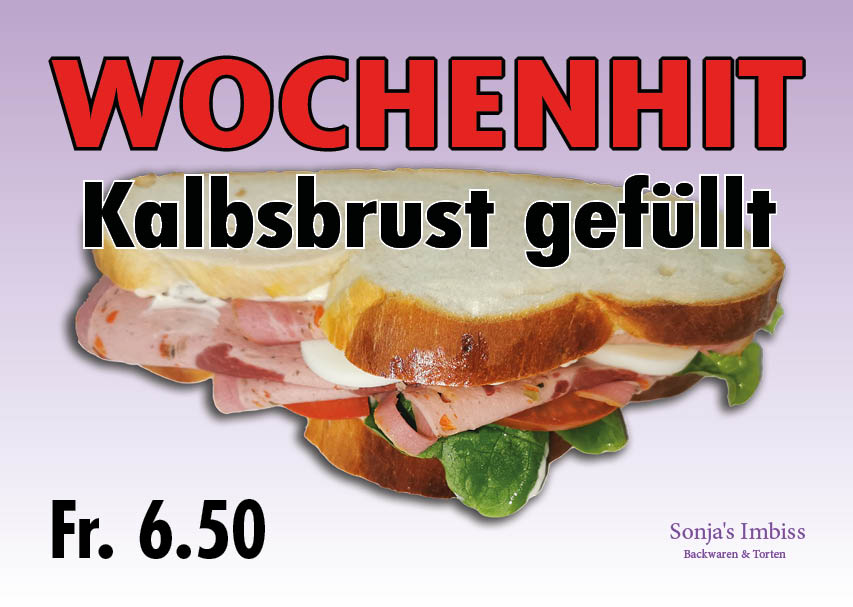 Wochenhit Kalbsbrust gefüllt